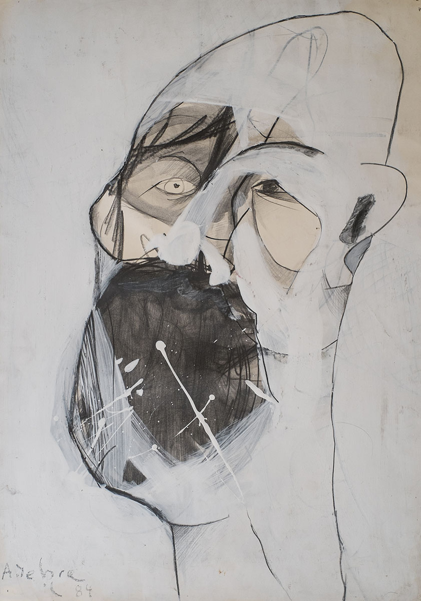 grafito y acrílico sobre papel, 70 x 50 cm, 1984
