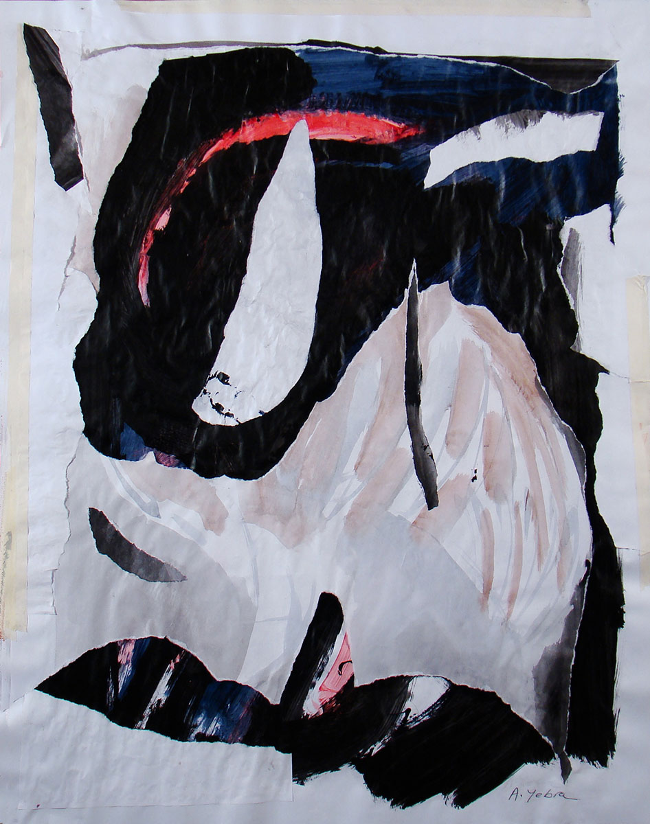 collage y acrílico sobre papel, 100 x 80 cm, 2007
