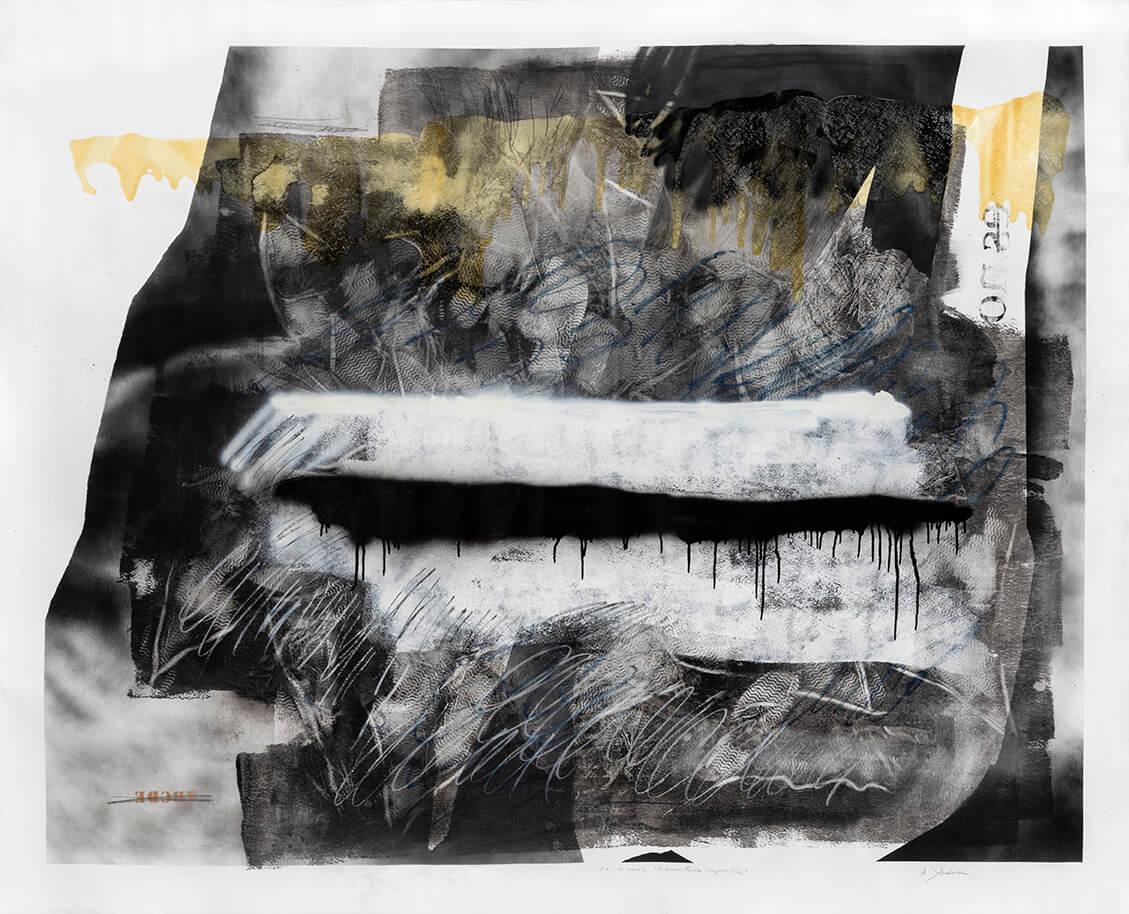 S/T, aerosol, acrílico, barniz y pastel sobre tela, 210 x 160 cm, 2020